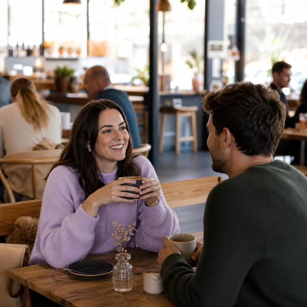 Person checking local dating profiles on a phone in Durham