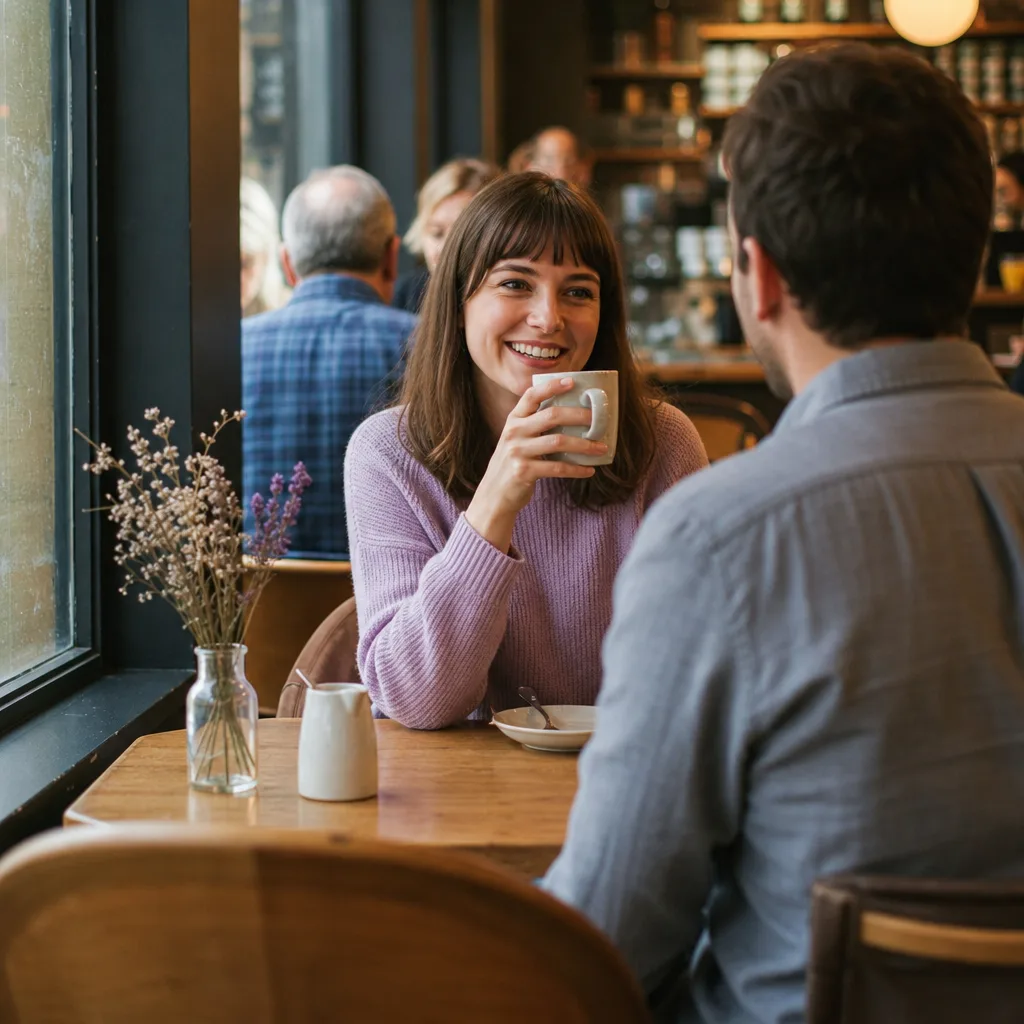 An adult completing a local dating profile on a mobile phone