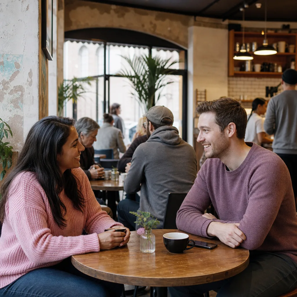People meeting safely in a busy public place in Durham